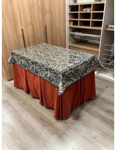 Ropa Chenilla 10 Pliegues color Teja...