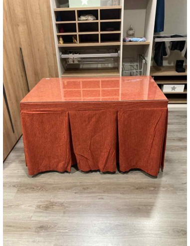 Ropa Chenilla 10 Pliegues color Teja