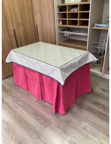 Ropa Chenilla 10 Pliegues color Rosa...