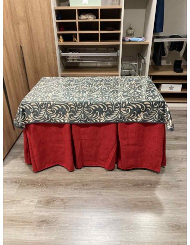 Ropa Chenilla 10 Pliegues color Rojo...