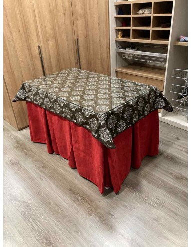 Ropa Chenilla 10 Pliegues color Rojo...