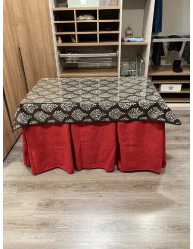 Ropa Chenilla 10 Pliegues color Rojo...