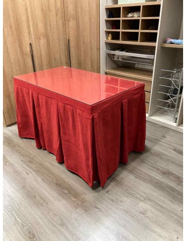 Ropa Chenilla 10 Pliegues color Rojo