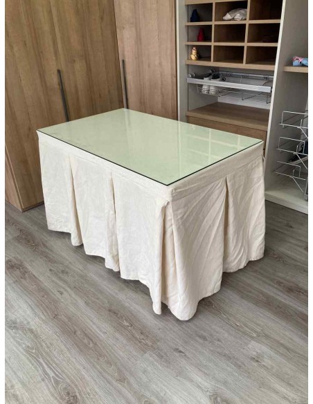 Ropa Chenilla 10 Pliegues color Marfil