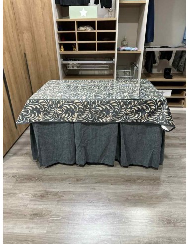 Ropa Chenilla 10 Pliegues color Gris...