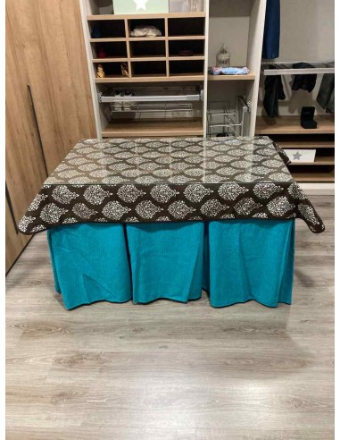 Ropa Chenilla 10 Pliegues color Azul...