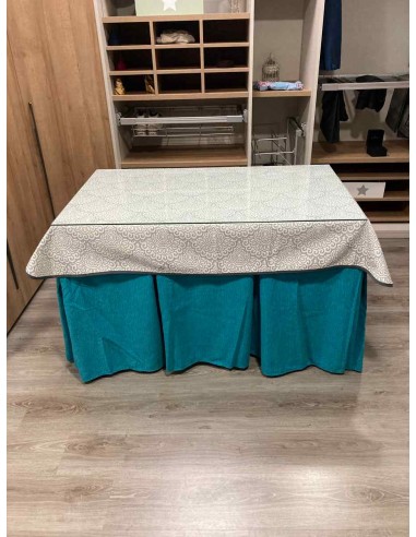 Ropa Chenilla 10 Pliegues color Azul...