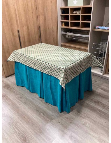 Ropa Chenilla 10 Pliegues color Azul...