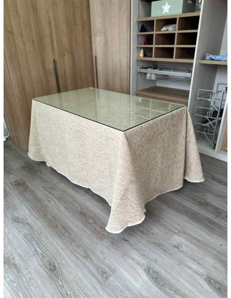 Ropa Chenilla gruesa Sin Pliegues color Beige