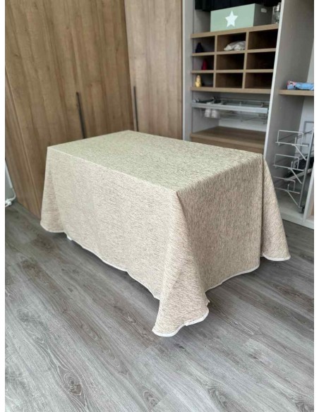 Conjunto Chenilla Sin Pliegues color Beige