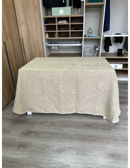 Conjunto Chenilla Sin Pliegues color Beige