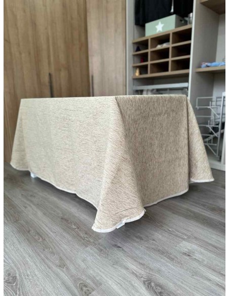 Conjunto Chenilla Sin Pliegues color Beige