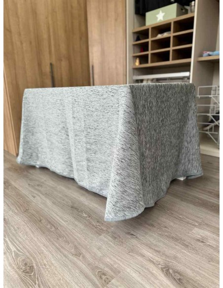 Conjunto Chenilla Sin Pliegues color Gris