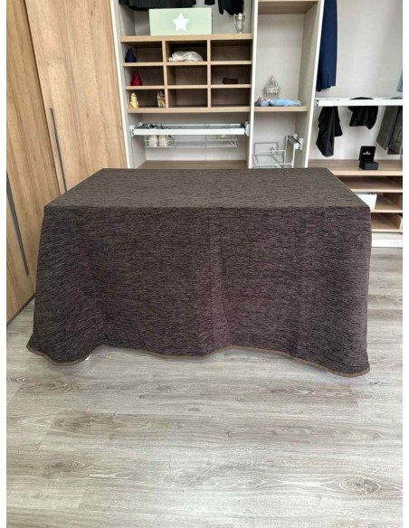 Conjunto Chenilla Sin Pliegues color Chocolate