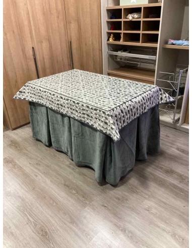 Ropa Doble Grueso 10 Pliegues Gris...