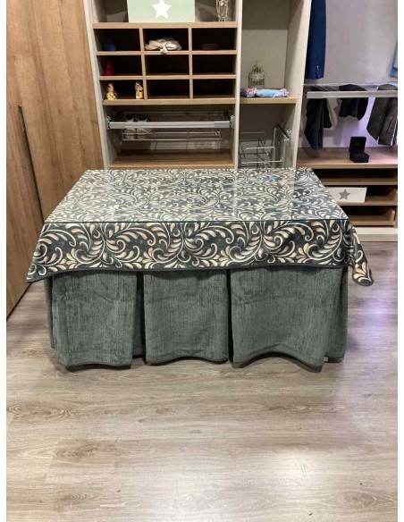 Ropa Doble Grueso 10 Pliegues Gris con Tapete Nature