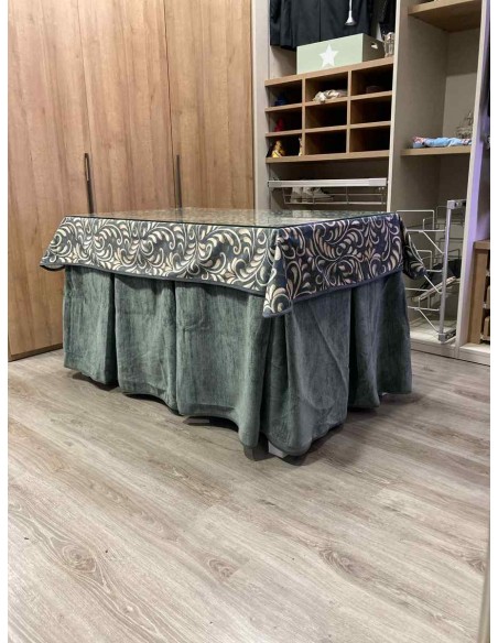 Ropa Doble Grueso 10 Pliegues Gris con Tapete Nature