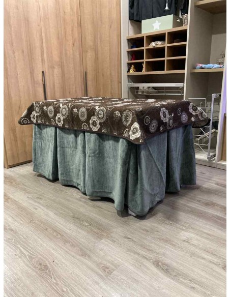 Conjunto Doble Grueso 10 Pliegues Gris con Tapete Mandala