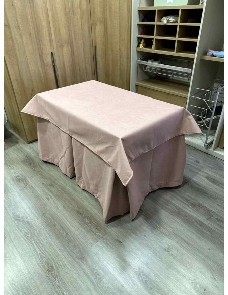 Conjunto Antimanchas Aterciopelada Triplegrueso color Rosa con Tapete Liso Rosa