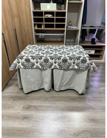 Conjunto Antimanchas Aterciopelada Triplegrueso color Marfil con Tapete Vintage