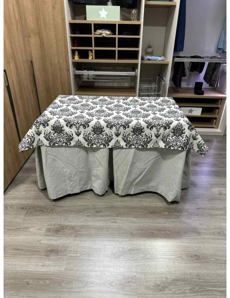 Conjunto Antimanchas Aterciopelada Triplegrueso color Marfil con Tapete Vintage