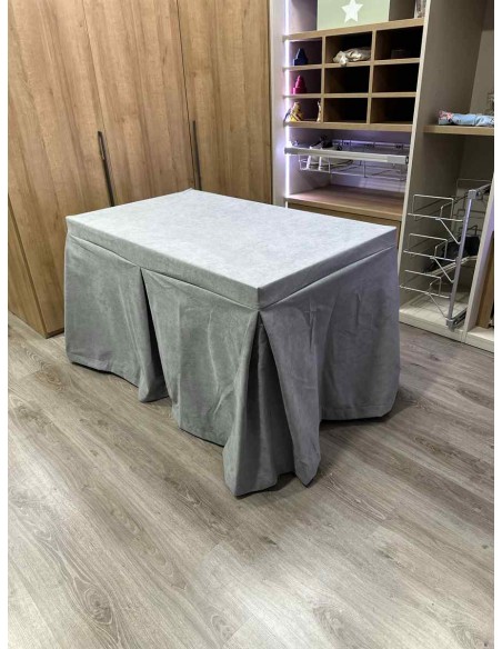 Conjunto Antimanchas Aterciopelada Triplegrueso color Gris