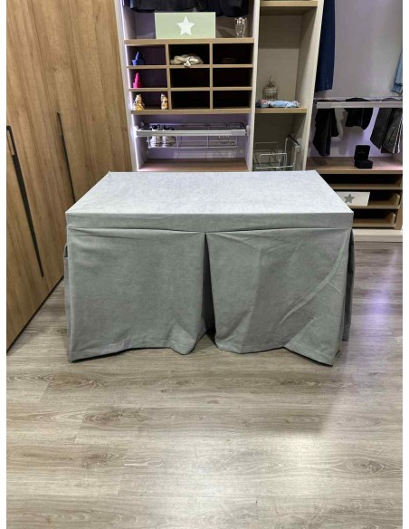 Conjunto Antimanchas Aterciopelada Triplegrueso color Gris