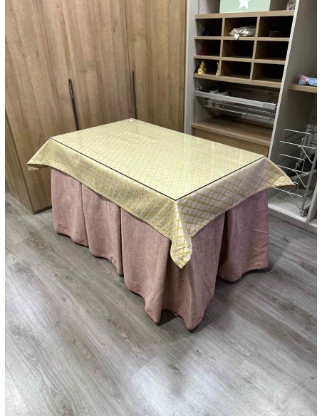 Ropa Antimanchas Extragruesa Ultraeficiente Rosa con Tapete Libano Amarillo