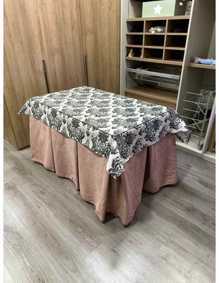 Ropa Antimanchas Extragruesa Ultraeficiente Rosa con Tapete Mosaico Negro