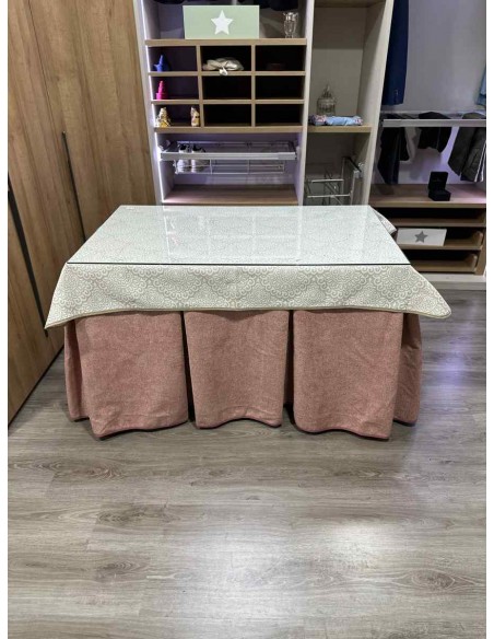 Ropa Antimanchas Extragruesa Ultraeficiente Rosa con Tapete Vainilla