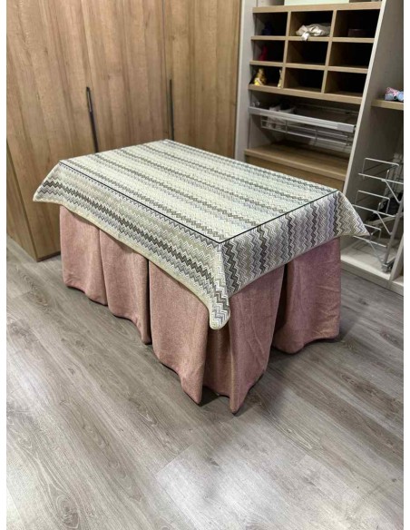 Conjunto Antimanchas Extragruesa Ultraeficiente Rosa con Tapete Estriado