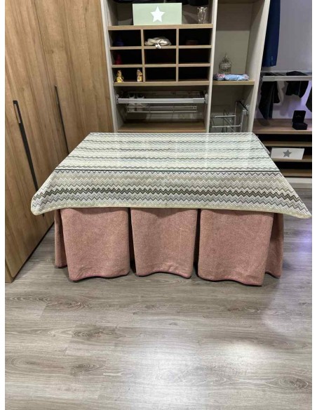 Conjunto Antimanchas Extragruesa Ultraeficiente Rosa con Tapete Estriado