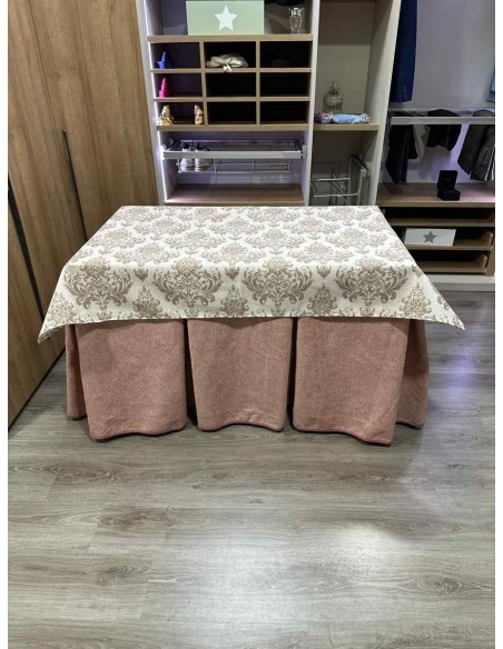 Conjunto Antimanchas Extragruesa Ultraeficiente Rosa con Tapete Mosaico Chocolate