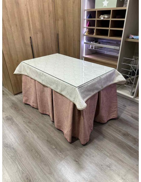 Conjunto Antimanchas Extragruesa Ultraeficiente Rosa con Tapete Vainilla