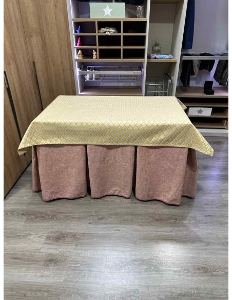 Conjunto Antimanchas Extragruesa Ultraeficiente Rosa con Tapete Libano Amarillo