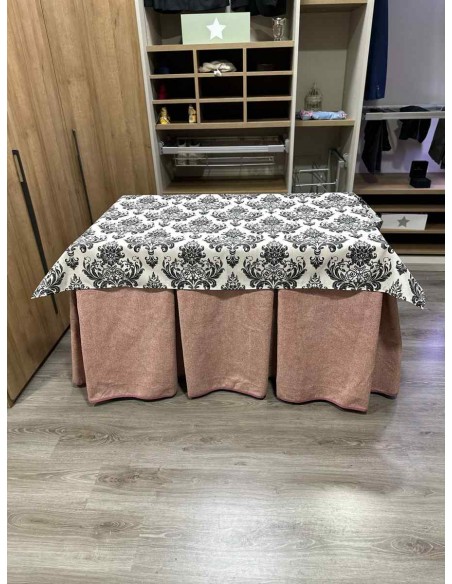 Conjunto Antimanchas Extragruesa Ultraeficiente Rosa con Tapete Mosaico Negro