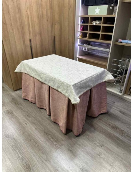 Conjunto Antimanchas Extragruesa Ultraeficiente Rosa con Tapete Vainilla