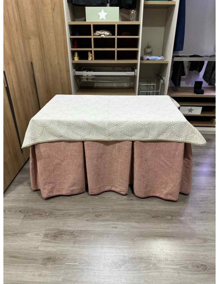 Conjunto Antimanchas Extragruesa Ultraeficiente Rosa con Tapete Vainilla