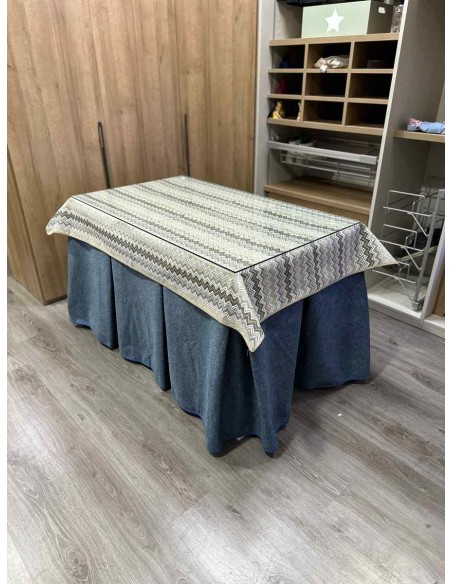 Conjunto Antimanchas Extragruesa Ultraeficiente Azul con Tapete Estriado