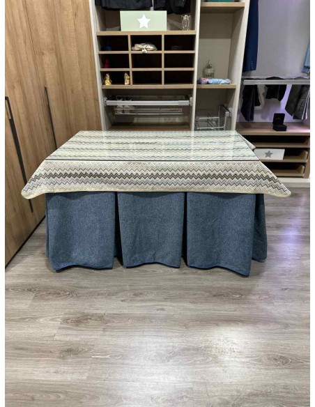 Conjunto Antimanchas Extragruesa Ultraeficiente Azul con Tapete Estriado
