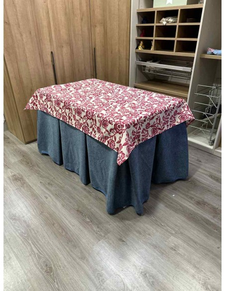 Conjunto Antimanchas Extragruesa Ultraeficiente Azul con Tapete Floral