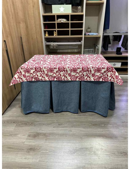 Conjunto Antimanchas Extragruesa Ultraeficiente Azul con Tapete Floral