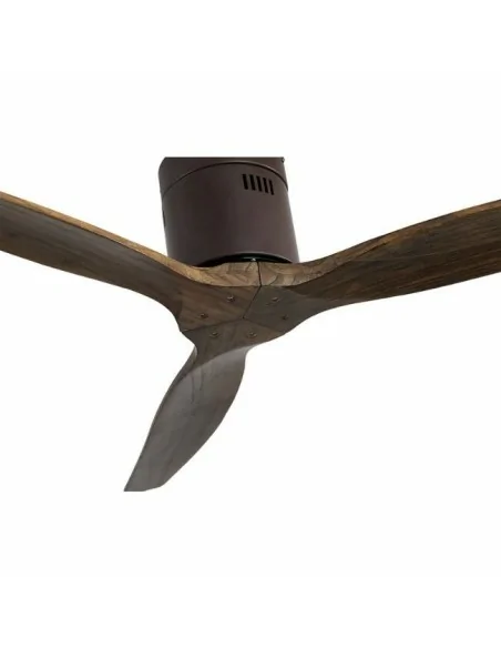 Ventilador de techo sin luz, motor dc, silencioso y con mando en color marron modelo aguilon