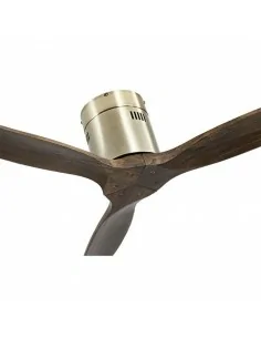 Ventiador de techo sin luz y con mando color marron 2