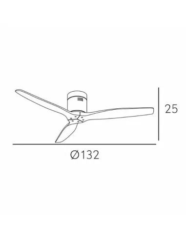Ventilador de techo sin luz con mando...