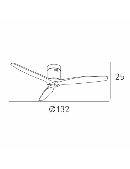 medidas de Ventilador de techo sin luz Aguilon