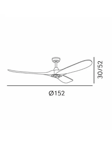 Medidas ventilador de techo madera marin