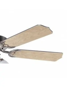 Ventilador de techo con tulipas aspas plata y madera - Garbin 2