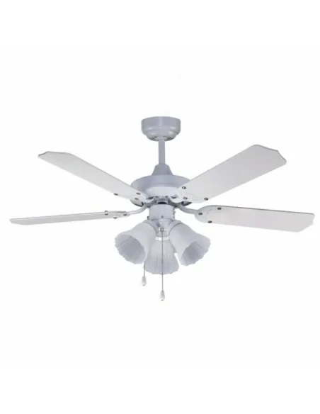 Ventilador de techo con 3 tulipas aspas blancas - Garbin