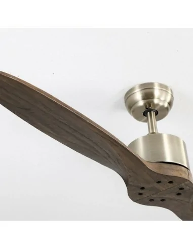 foto de ventilador de techo con dos aspas en color marron